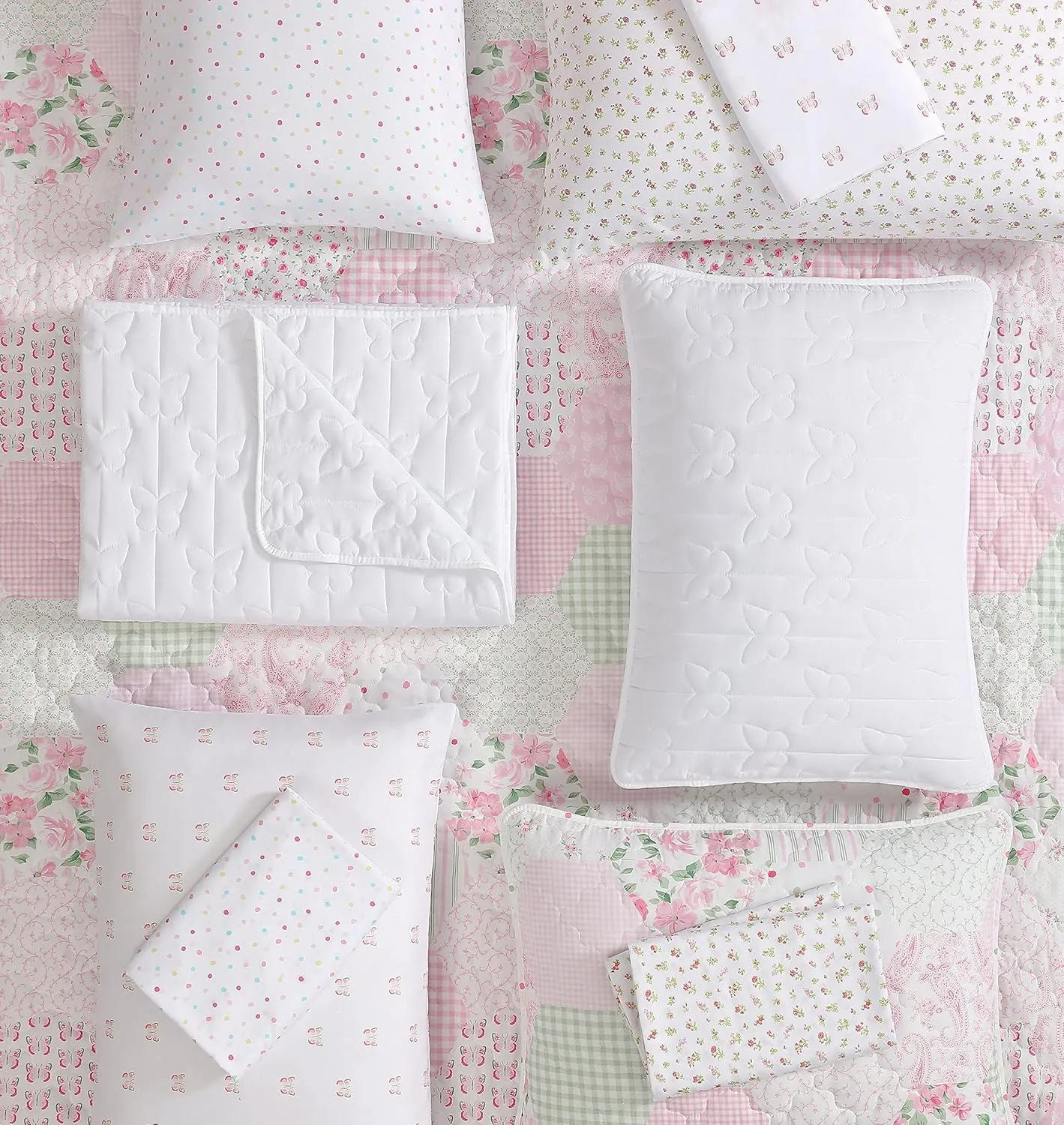 Laura Ashley Kids - Kids Sheet Set, Ultra-Soft & Breathable Toddler Bedding with Matching Pillowcases, Wrinkle-Resistant, Ideal Girl Room Essentials (Fluttery Friends Pink, Twin/Twin XL)