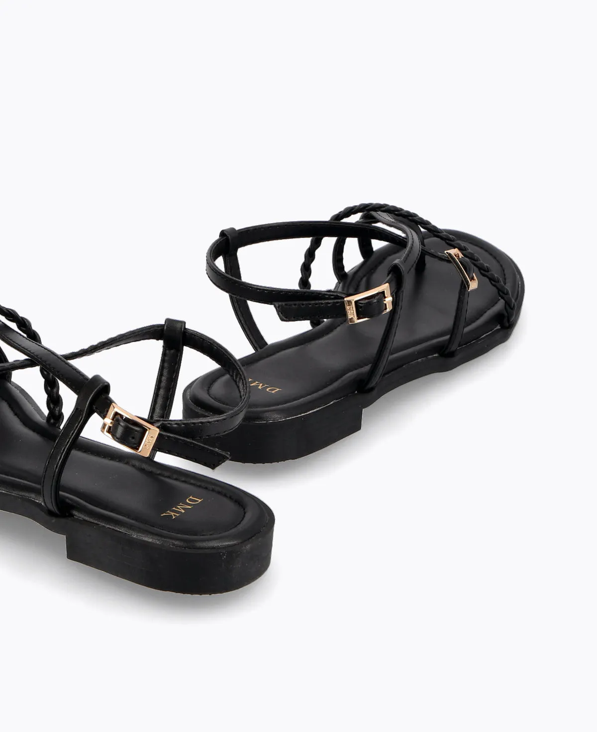 Layla Flat Sandals - Black