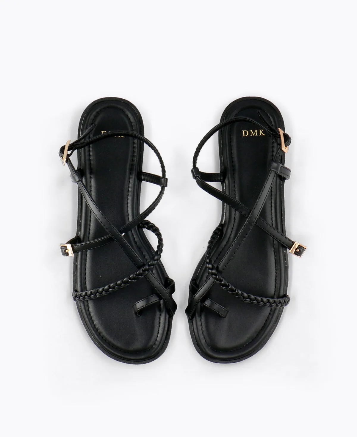 Layla Flat Sandals - Black