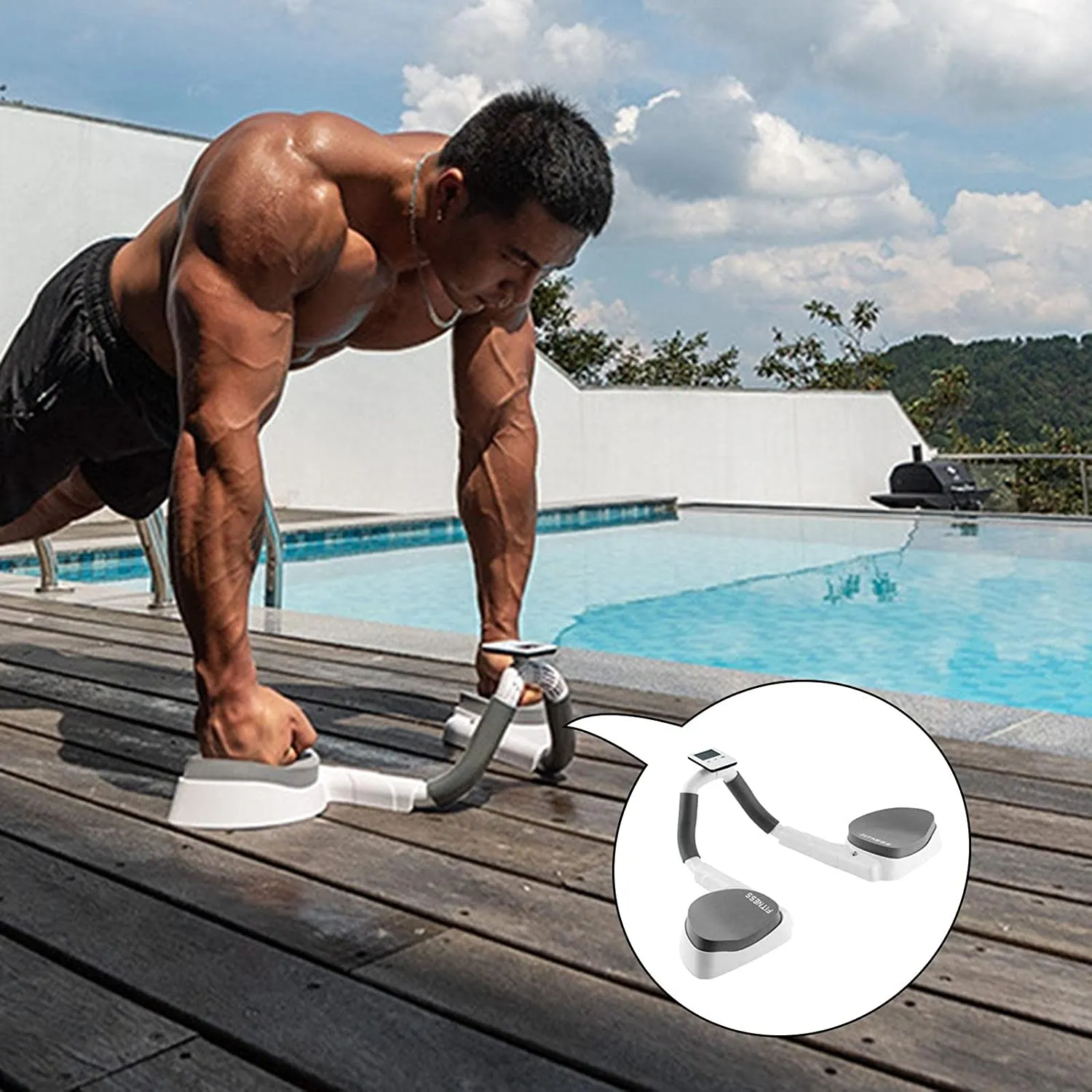 LCD Display Abdominal Muscle Training Plank Support Fitness