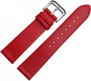 Leather Watch Strap for Men and Women -Thin Soft Buckle Accessories Thin Plain Grain Watch Chain(White-Dinosaur Doodle4,22mm)