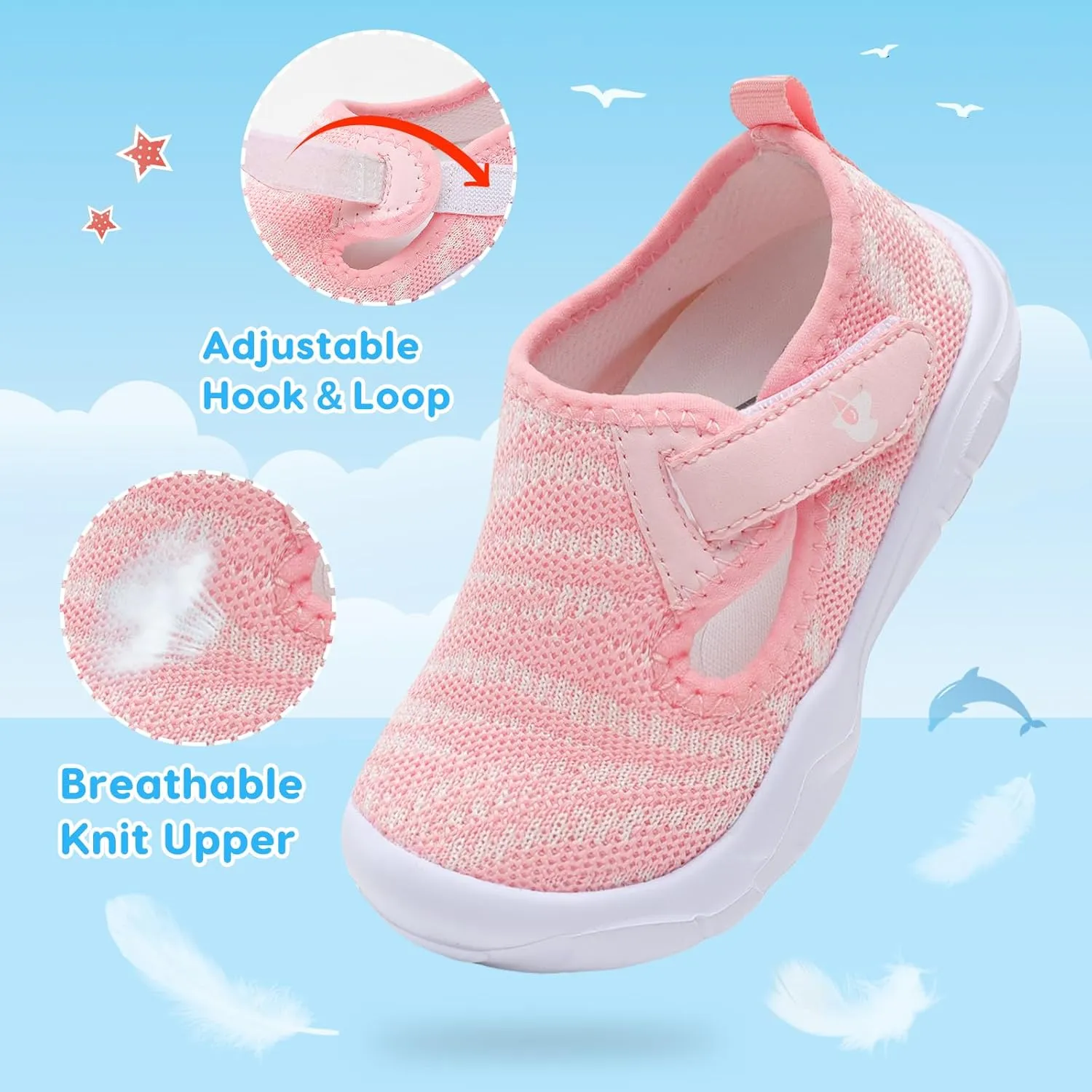 LeIsfIt Toddler Shoes Boys Girls Barefoot Shoes Wide Toe Box Shoes Lightweight Walking Shoes Slip On Tennis Shoes