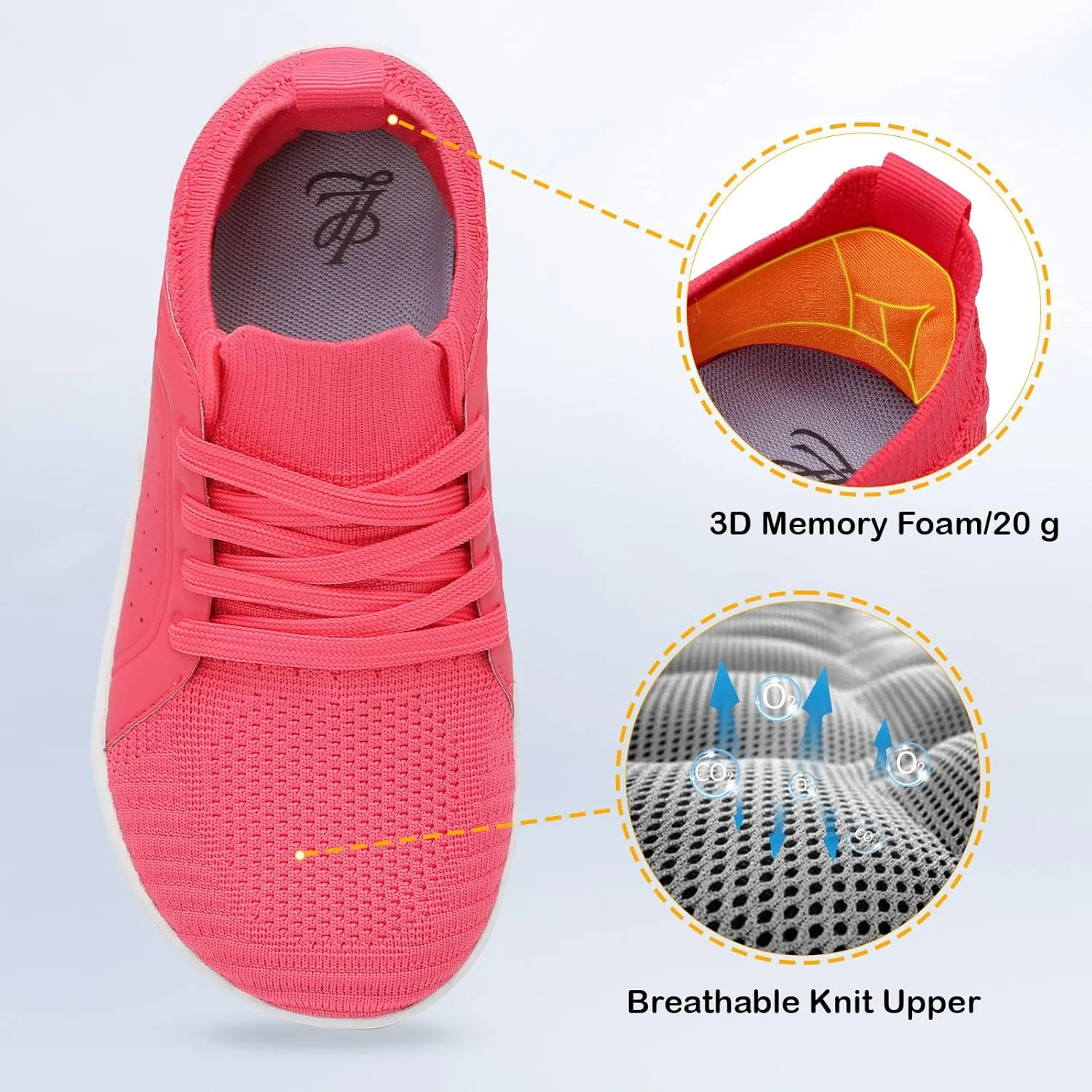 LeIsfIt Womens Walking Shoes Wide Toe Barefoot Shoes Breathable Minimalist Zero Drop Sneakers