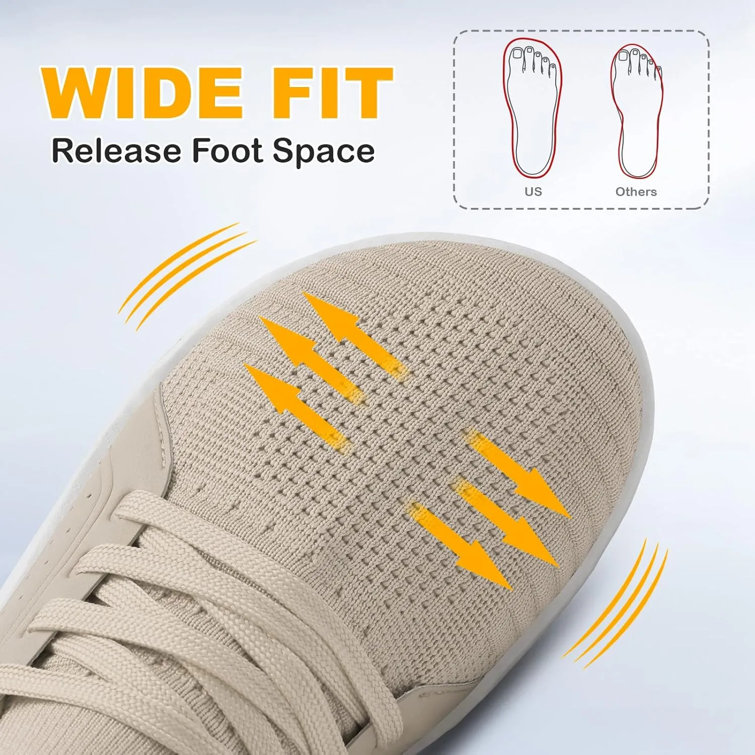 LeIsfIt Womens Walking Shoes Wide Toe Barefoot Shoes Breathable Minimalist Zero Drop Sneakers