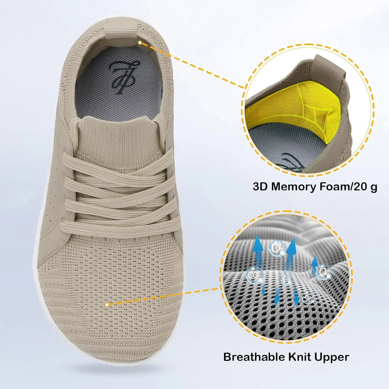 LeIsfIt Womens Walking Shoes Wide Toe Barefoot Shoes Breathable Minimalist Zero Drop Sneakers