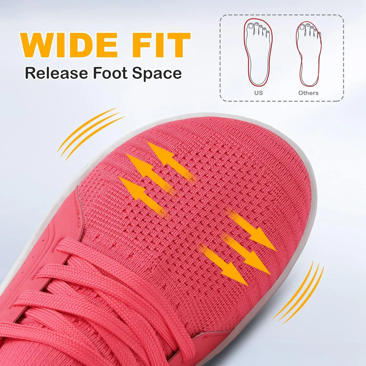LeIsfIt Womens Walking Shoes Wide Toe Barefoot Shoes Breathable Minimalist Zero Drop Sneakers