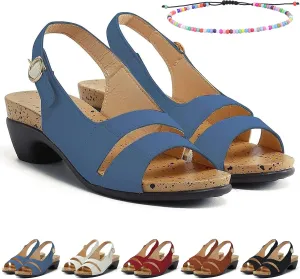 Libiyi Sandals, Libiyi Women's Ultra-Comfy Breathable Orthotic Sandals, Summer Open Toe Wedge Chunky Sandals