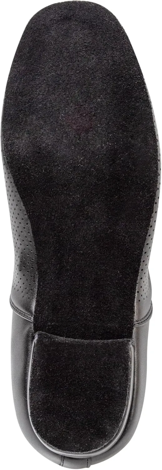 Linodes Breathable Men's Latin Dance Shoes 1 Inch Leather Sole Ballroom Salsa Tango Waltz Character Shoe