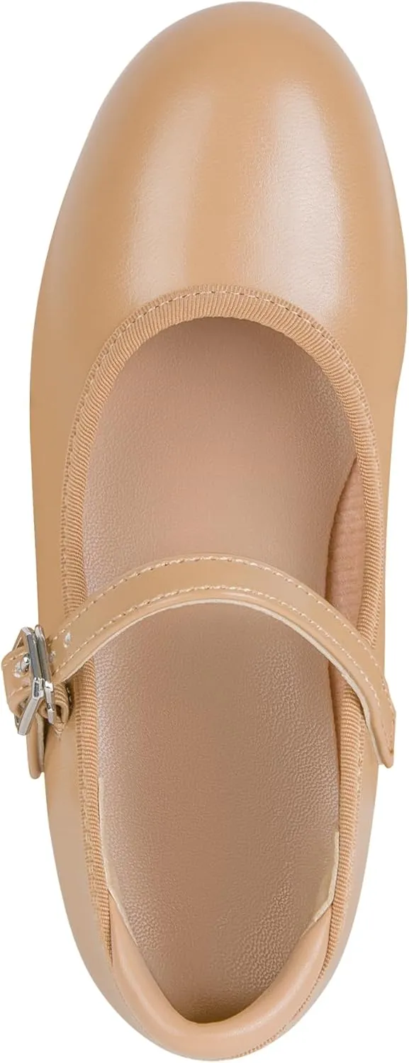 Linodes Economy Unisex-Child Easy Slide Buckle Tap Shoe for Girls and Boys Maryjane Dance Flat