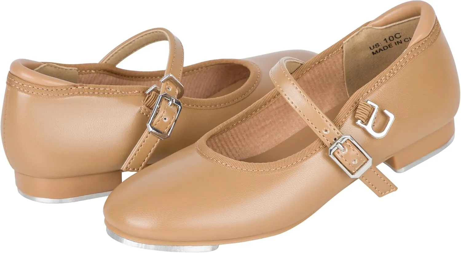 Linodes Economy Unisex-Child Easy Slide Buckle Tap Shoe for Girls and Boys Maryjane Dance Flat
