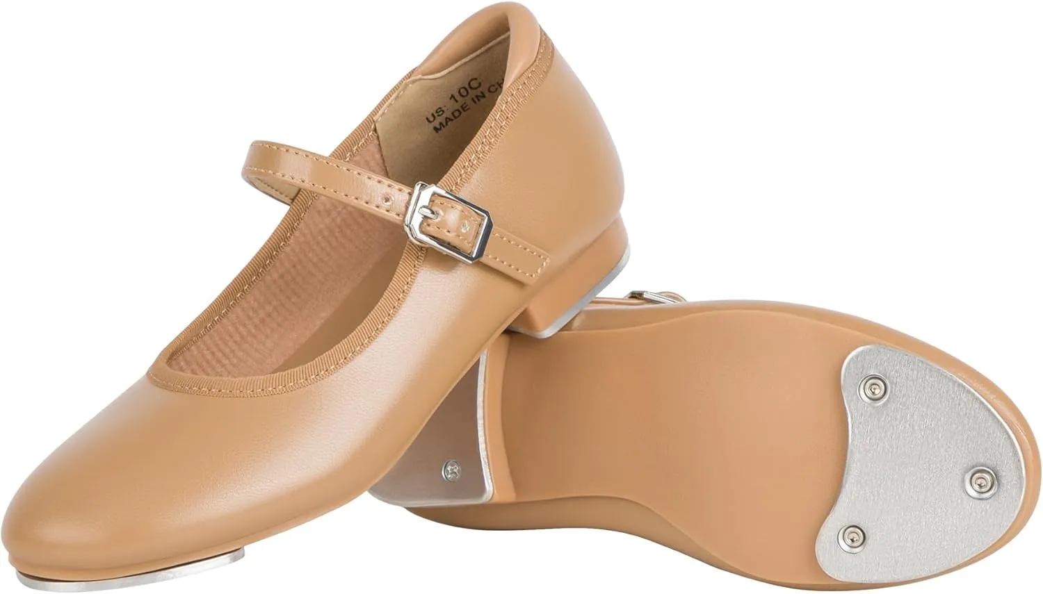 Linodes Economy Unisex-Child Easy Slide Buckle Tap Shoe for Girls and Boys Maryjane Dance Flat