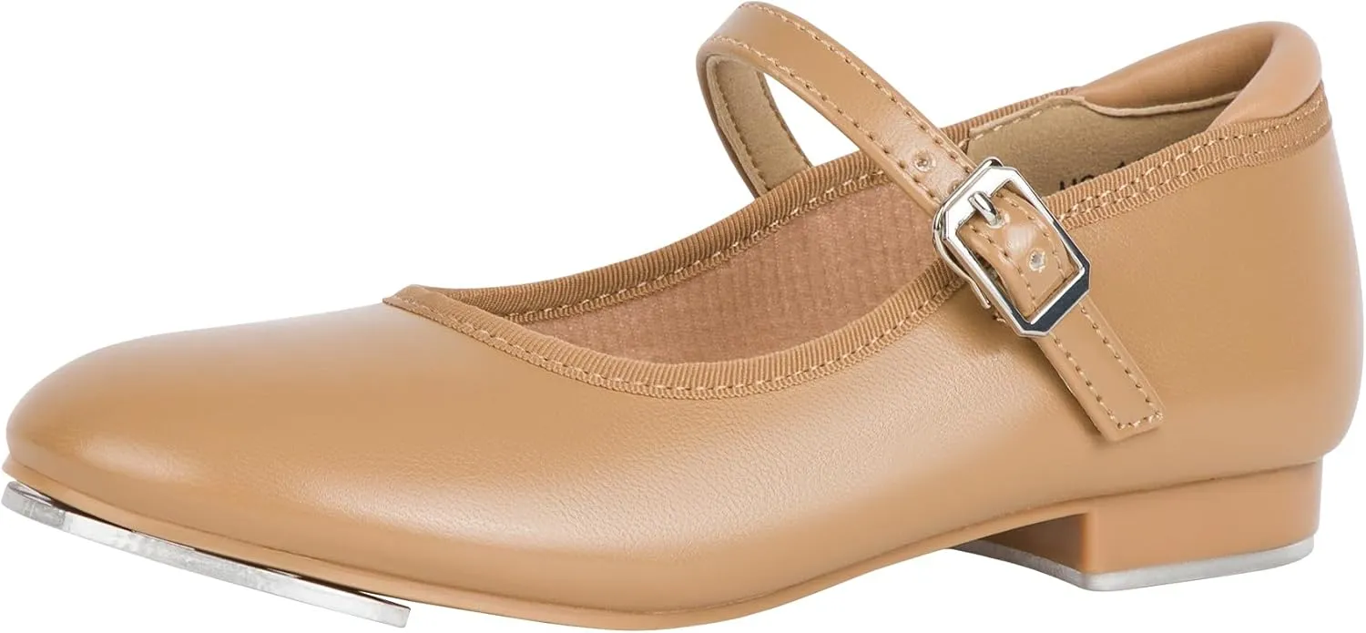 Linodes Economy Unisex-Child Easy Slide Buckle Tap Shoe for Girls and Boys Maryjane Dance Flat