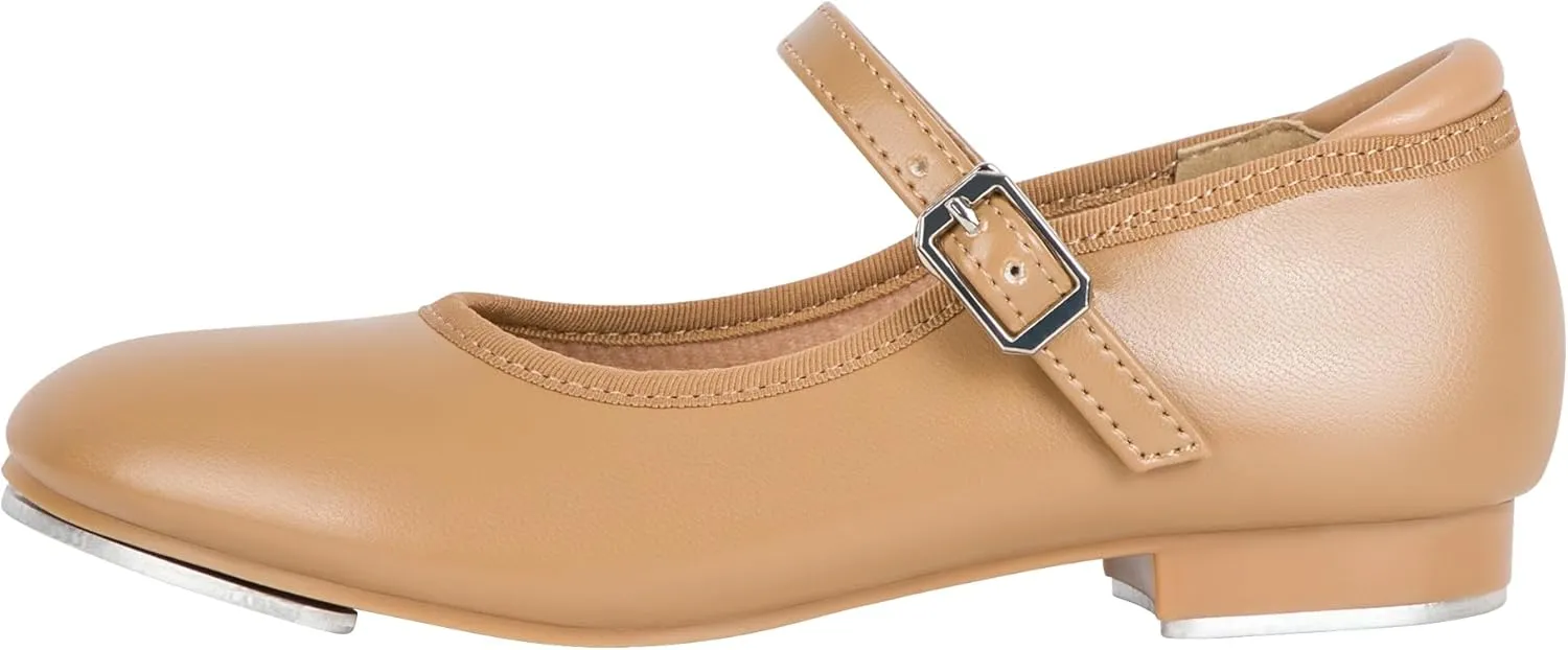 Linodes Economy Unisex-Child Easy Slide Buckle Tap Shoe for Girls and Boys Maryjane Dance Flat
