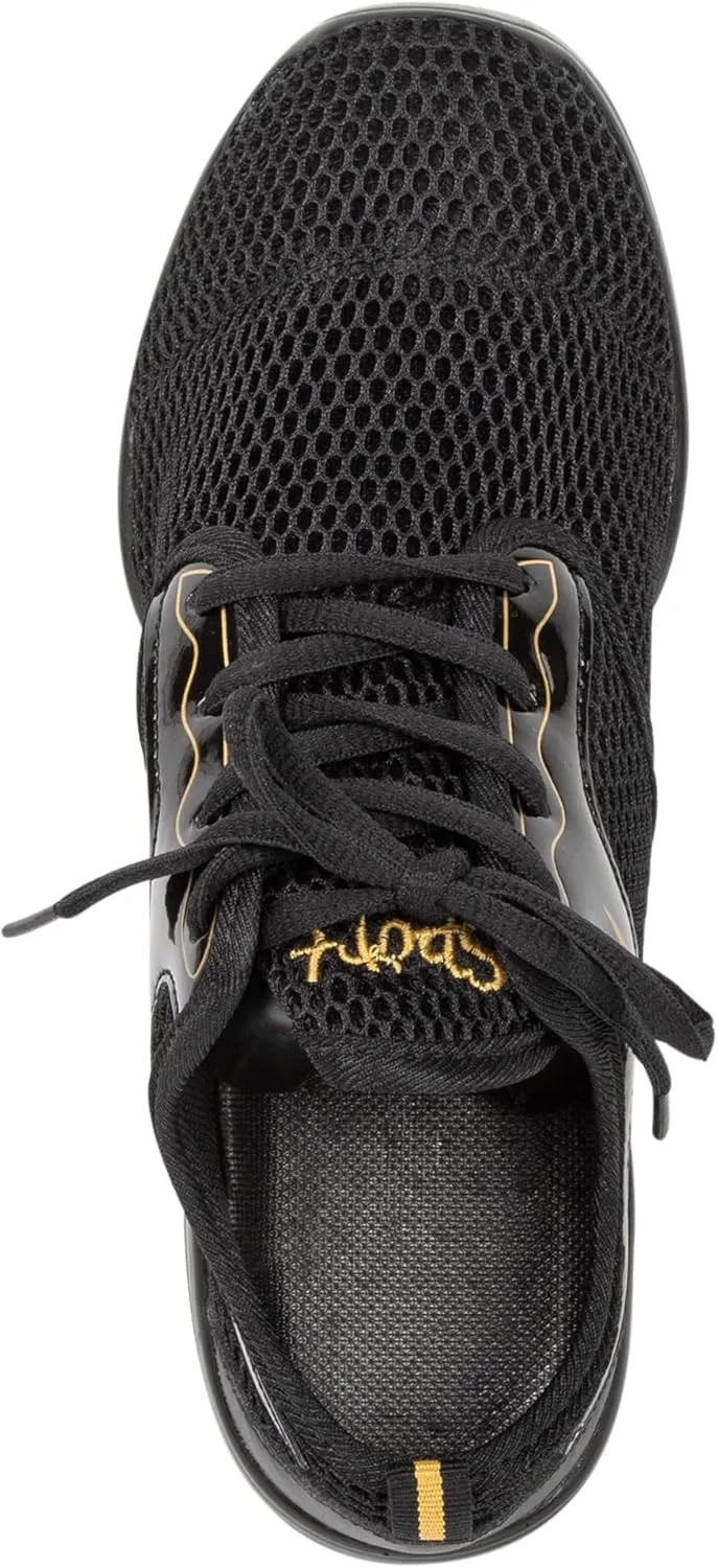 Linodes Women's Breathable Mesh Upper Jazz Dance Sneaker with Split Sole and Air Cushion Dance Multifunctional Walking Shoes Anti-Slip