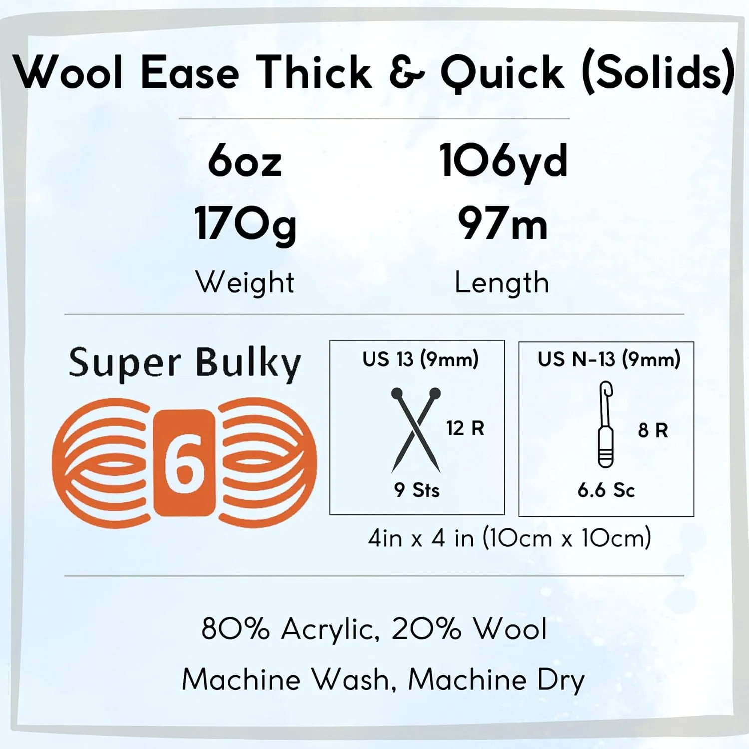 Lion Brand Wool Ease Thick & Quick Seaglass 640-542 (3-Skeins - Same Dye Lot) #6 S Bulky Acrylic-Wool Yarn for Crocheting and Knitting with Project Bag
