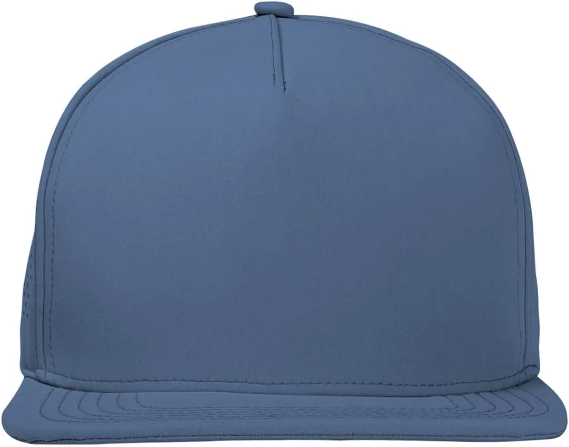 LiuSuper Mens Snapback Hats Flat Brim 5 Panel Hats for Men Performance Quick Dry Laser Perforated Deep Baseball Cap(L/XXL)