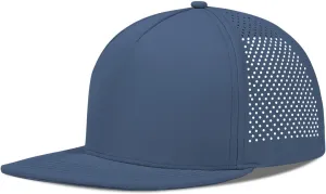 LiuSuper Mens Snapback Hats Flat Brim 5 Panel Hats for Men Performance Quick Dry Laser Perforated Deep Baseball Cap(L/XXL)
