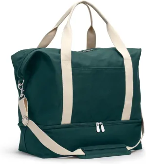 Lo & Sons Original Catalina Deluxe Premium Canvas Duffel Bag – Travel, Gym, Hospital, or Weekender Bag with Shoe Compartment for Men and Women