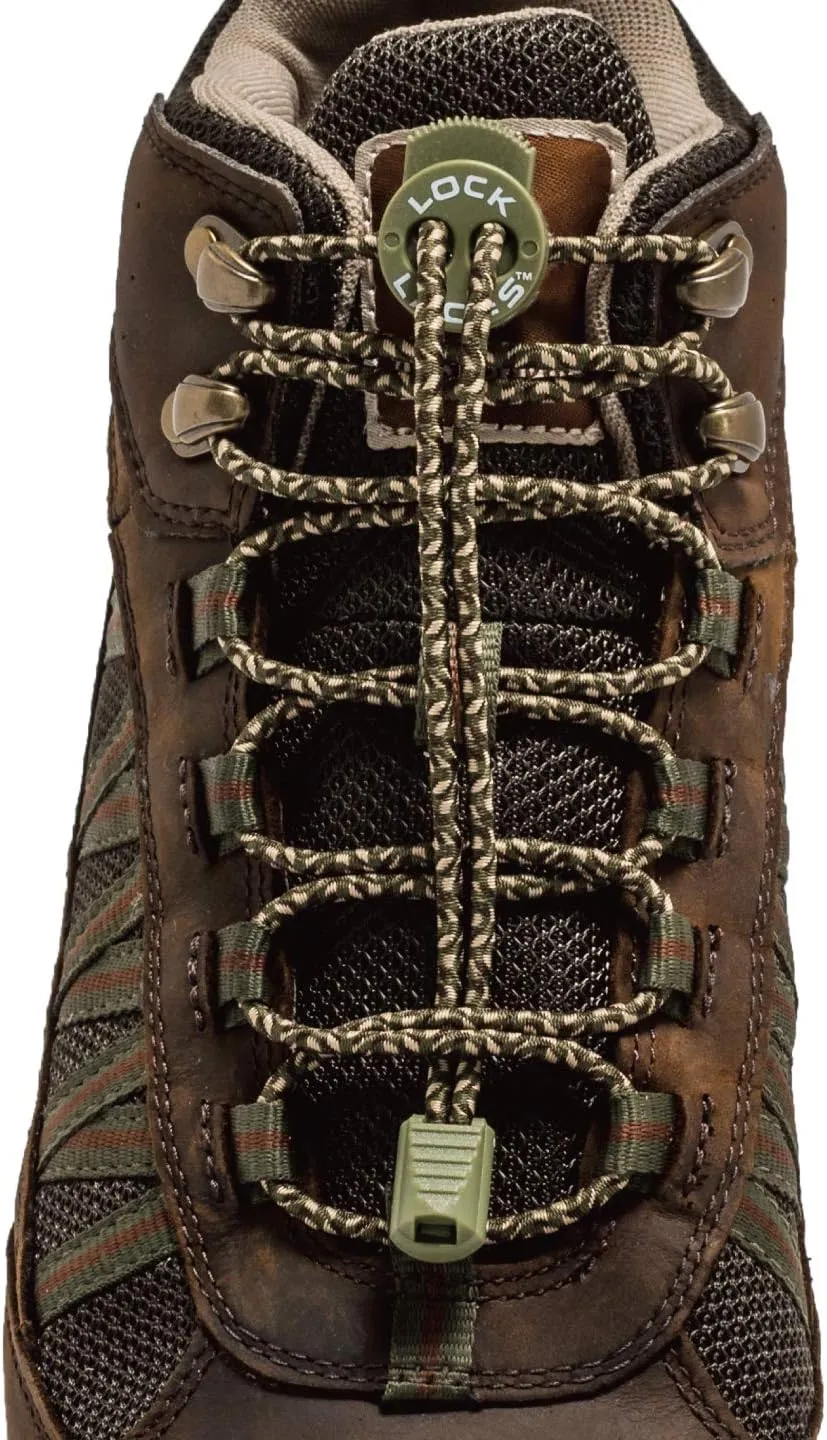 Lock Laces (3 Pair Premium Heavy Duty Elastic No Tie Laces for Boots, Sneakers and Shoes