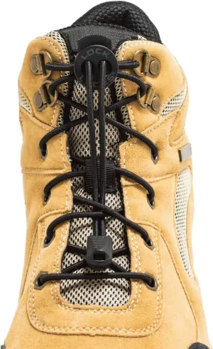 Lock Laces Premium Heavy Duty Elastic No-Tie Laces for Boots and Shoes (1 Pair)