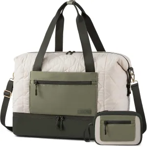 LOVEVOOK Weekender Bags for Women, Puffer Travel Duffel Bags for Woman, Large Hospital Bag for Women Labor Delivery with Shoe Compartment, Carry On Overnight Bag, Personal Item Travel Bag for Airplane