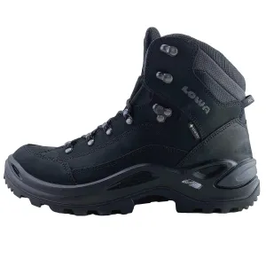 Lowa Womens Renegade GTX Mid Ws Nubuck Deep Black Boots 6.5 US
