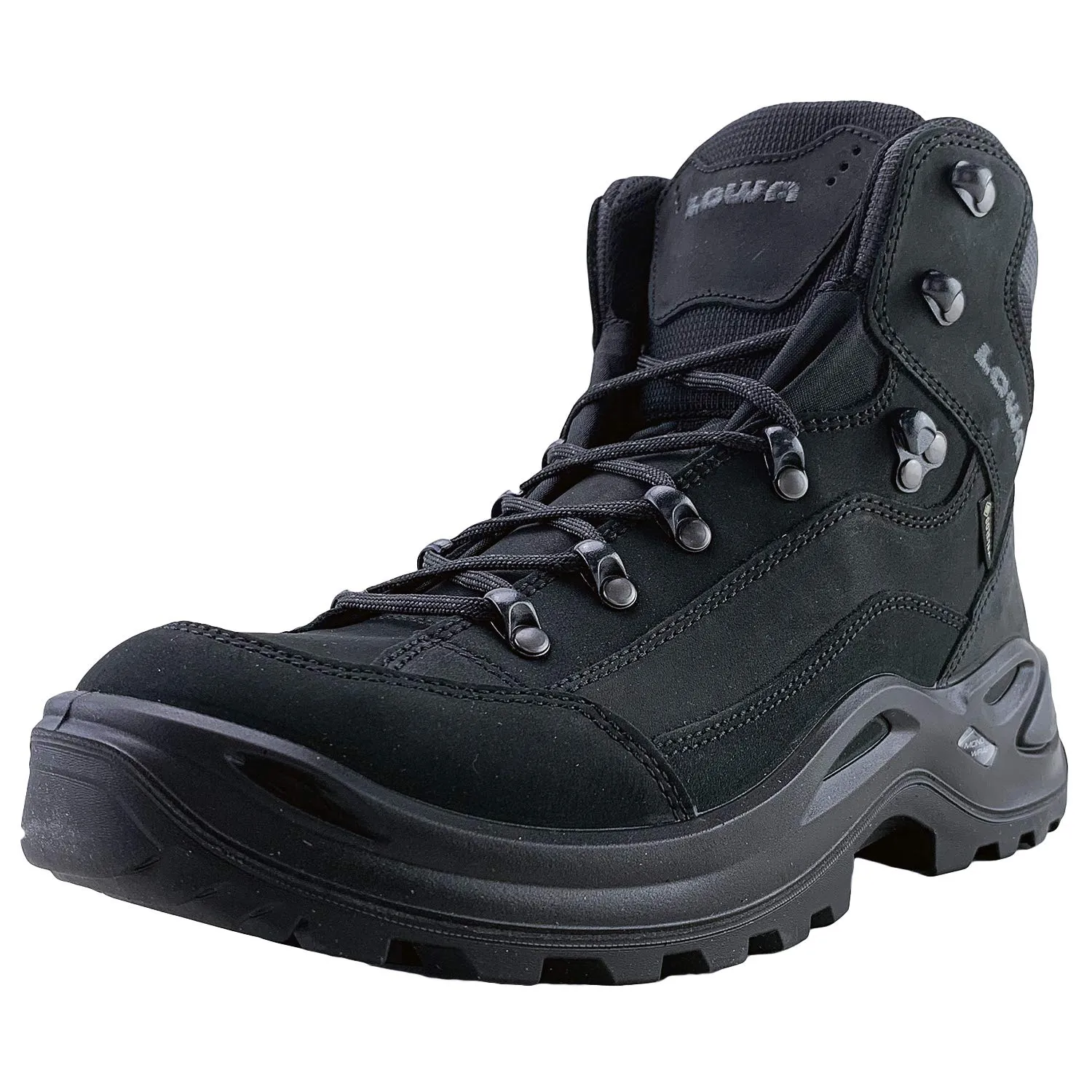 Lowa Womens Renegade GTX Mid Ws Nubuck Deep Black Boots 6.5 US
