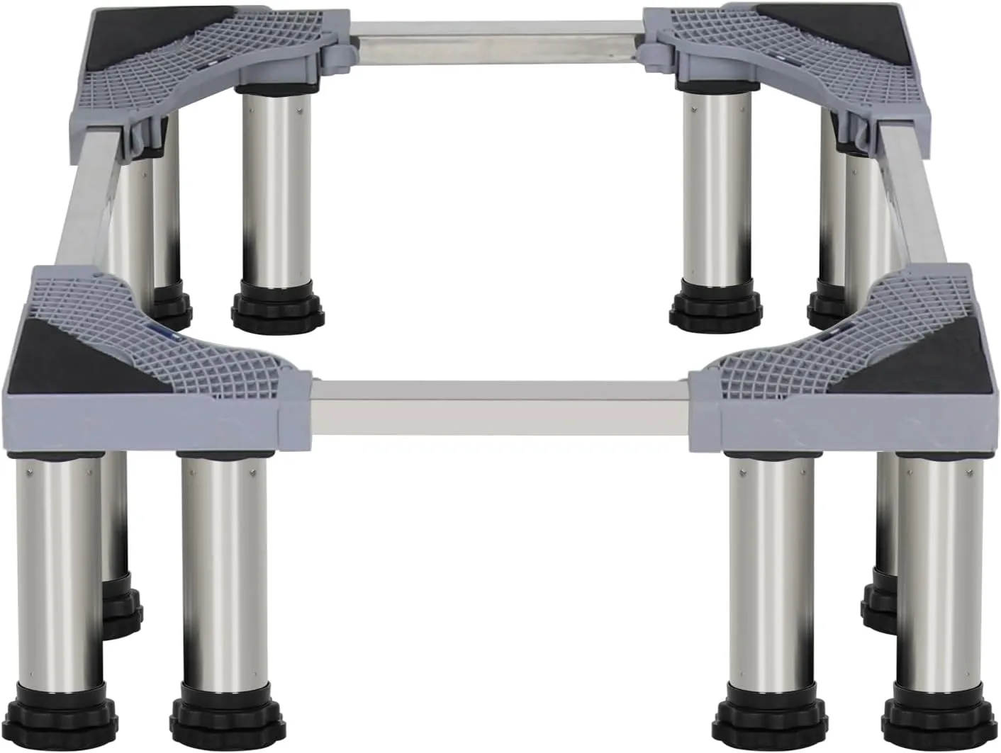 LUCKUP Washing Machine Stand Refrigerator Stand with 12 Heavy Duty Feet (Height: 9.4"-10.4") Washer Pedestal Adjustable Base for Washer and Dryer, Fridge, Max Load 660LB/300KG