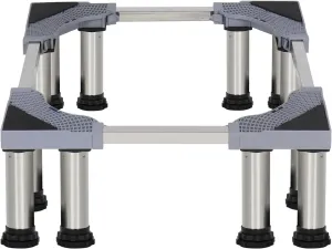 LUCKUP Washing Machine Stand Refrigerator Stand with 12 Heavy Duty Feet (Height: 9.4"-10.4") Washer Pedestal Adjustable Base for Washer and Dryer, Fridge, Max Load 660LB/300KG