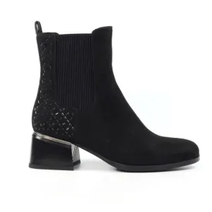 Lunar "Bluebell" Black Sparkle Ankle Boot