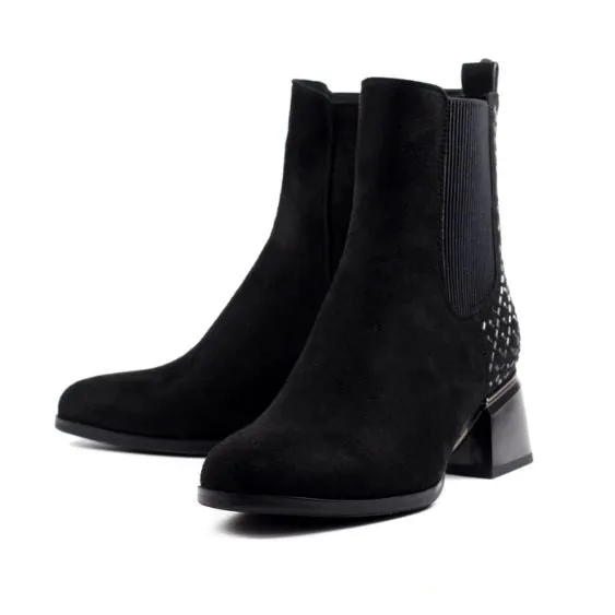 Lunar "Bluebell" Black Sparkle Ankle Boot