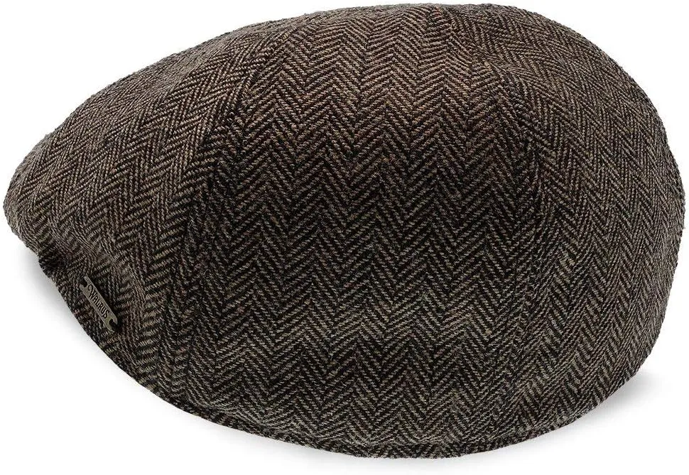 Luxe End Game Duckbill Cap - Wool Blend Classic 6-Panel Design with Comfort Stretch Fit 2 ¼" Brim Featuring Suede Underside