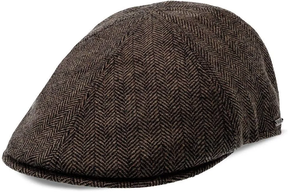Luxe End Game Duckbill Cap - Wool Blend Classic 6-Panel Design with Comfort Stretch Fit 2 ¼" Brim Featuring Suede Underside