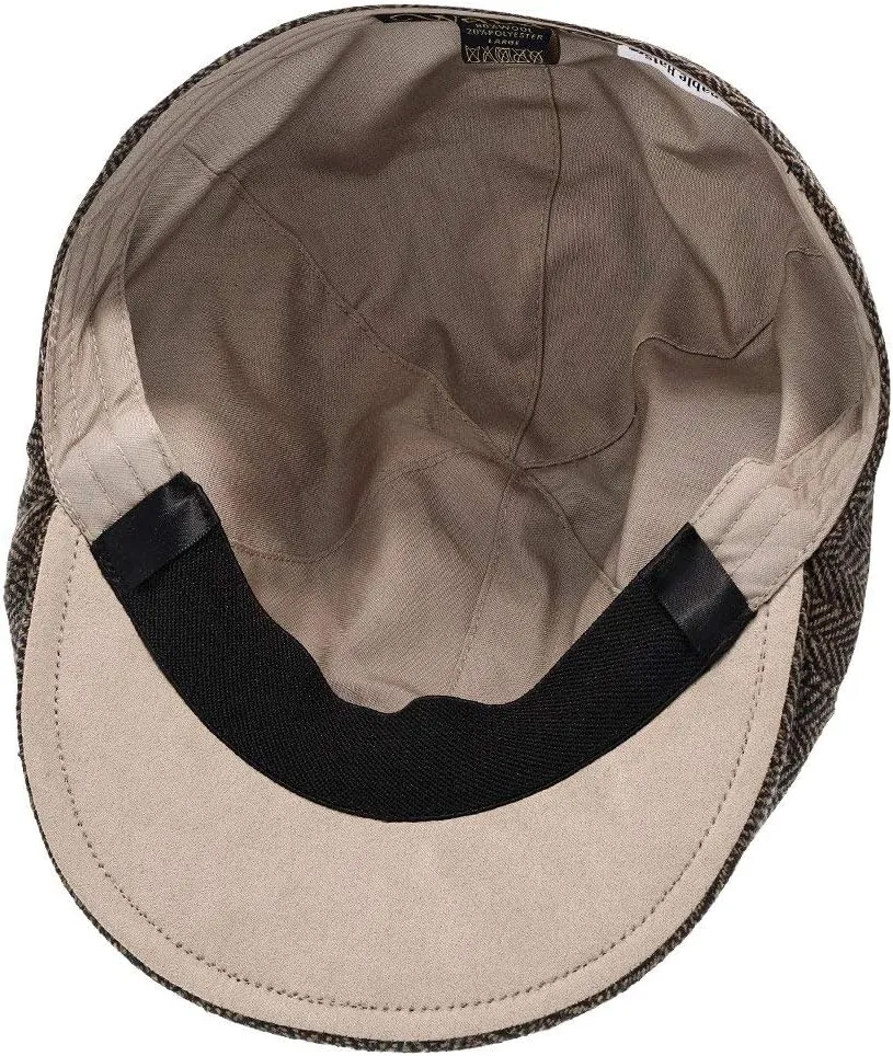 Luxe End Game Duckbill Cap - Wool Blend Classic 6-Panel Design with Comfort Stretch Fit 2 ¼" Brim Featuring Suede Underside