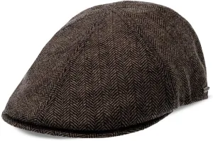 Luxe End Game Duckbill Cap - Wool Blend Classic 6-Panel Design with Comfort Stretch Fit 2 ¼" Brim Featuring Suede Underside