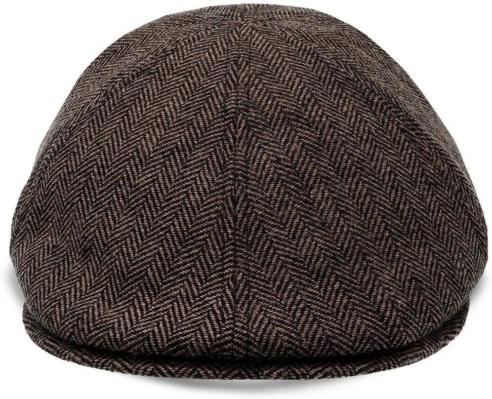 Luxe End Game Duckbill Cap - Wool Blend Classic 6-Panel Design with Comfort Stretch Fit 2 ¼" Brim Featuring Suede Underside