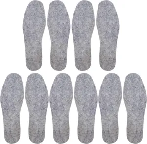 MAGICLULU Shoe Insoles 5 Pack of Warm Wool Inserts for Women Men Breathable Sturdy Sole Pads