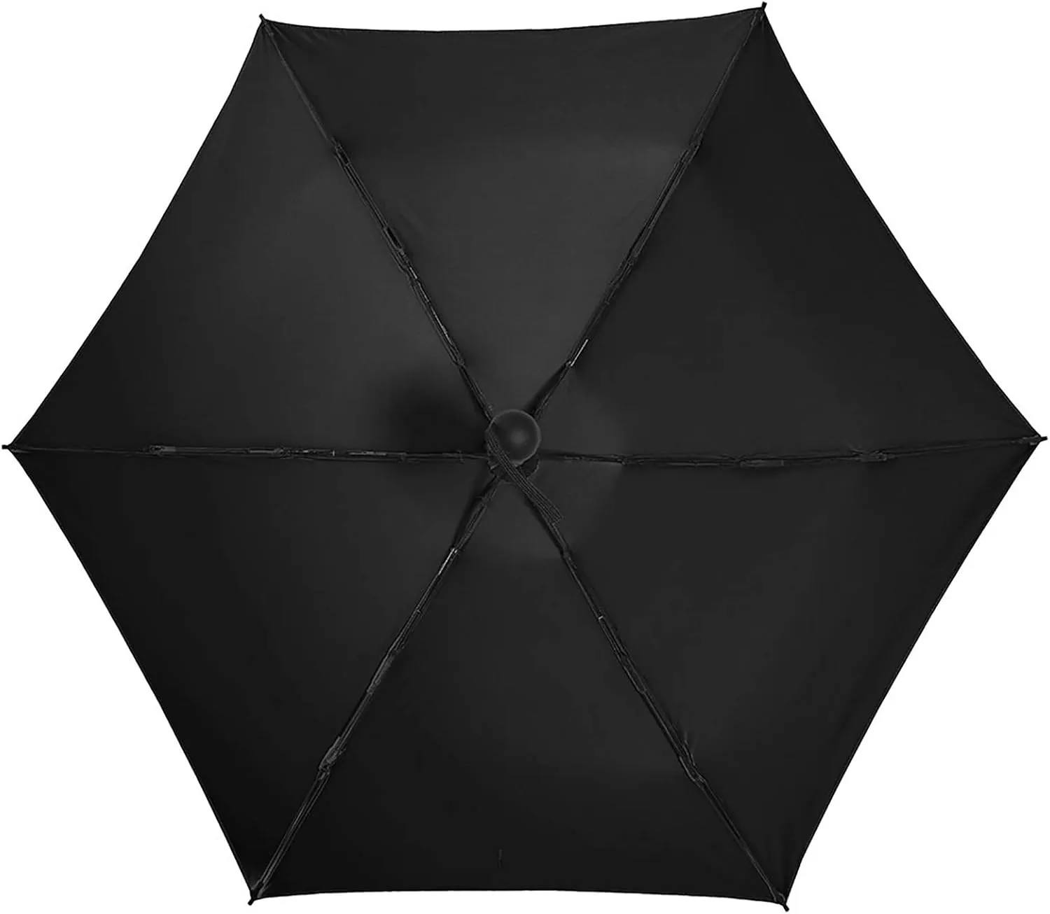 Manual Strong Open/Close Umbrella, Rain Folding Umbrella 5-Fold 6 Ribs Outer Print Travel Sun Parasol