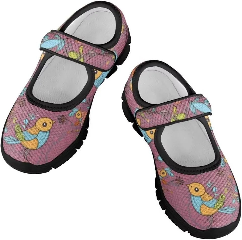 Mary Jane Shoes for Girls Back to School Flats Shoes Toddler Anti-Slip Sneaker with Mesh Upper