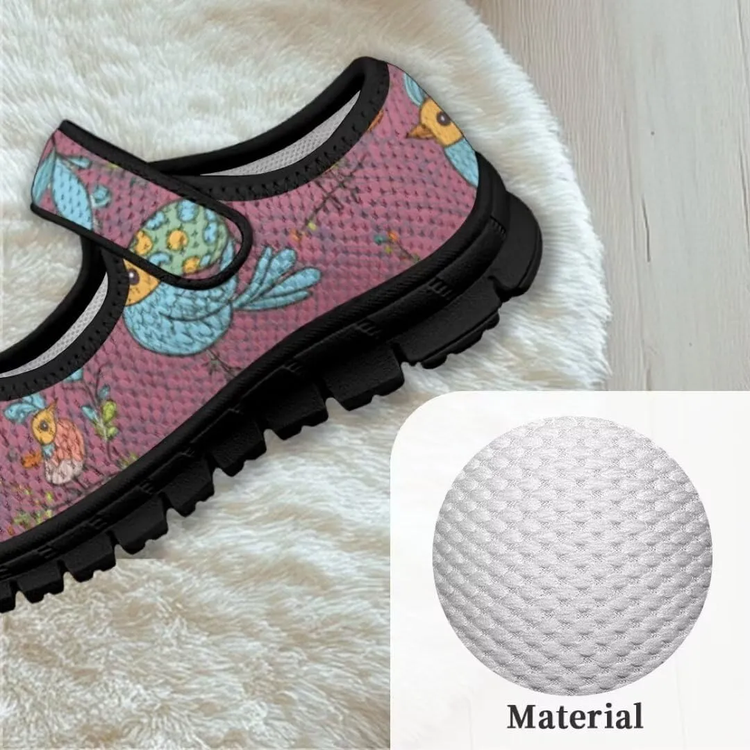 Mary Jane Shoes for Girls Back to School Flats Shoes Toddler Anti-Slip Sneaker with Mesh Upper