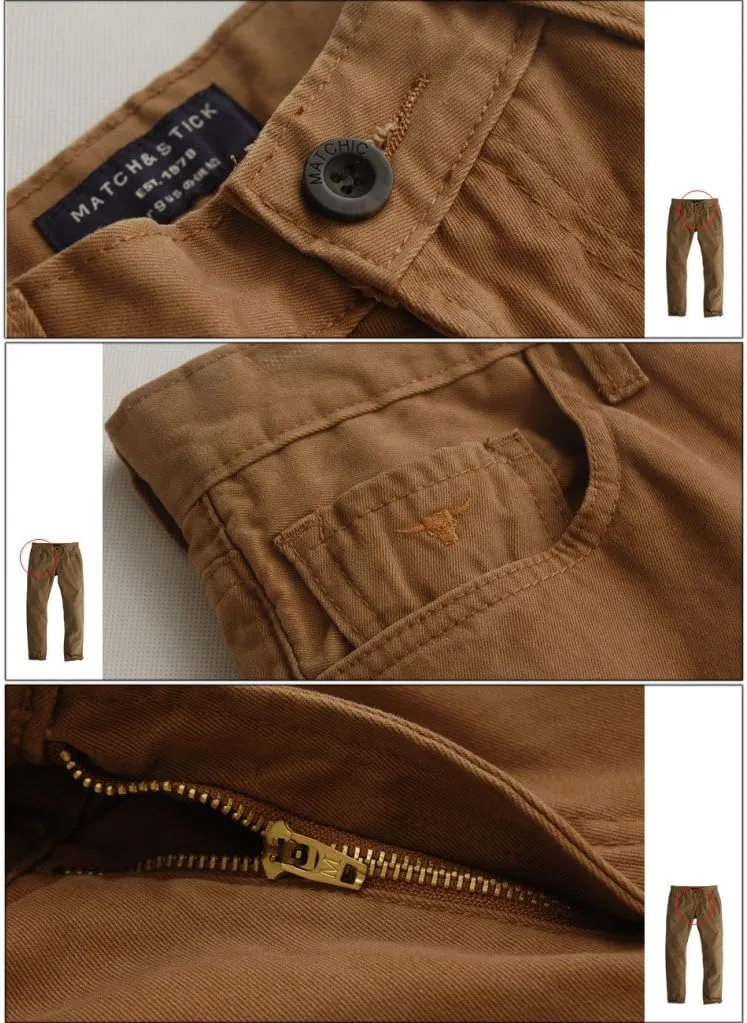 Match Men's Casual Wild Cargo Pants Outdoors Work Wear #6531