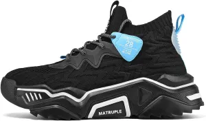 MATRUPLE Mens Fashion Sneakers High Top Casual Shoes Athletic Walking Mesh Comfortable Sports Shoe