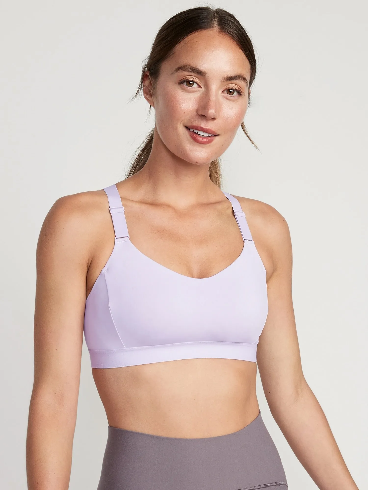 Medium Support PowerSoft Adjustable-Strap Sports Bra XS-XXL