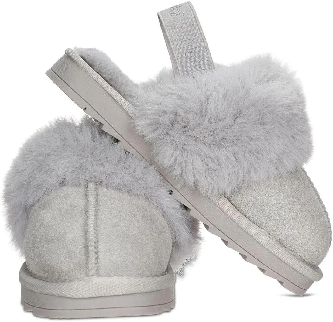 MeMoi Kids' Fluffy Slide Slingback Slippers
