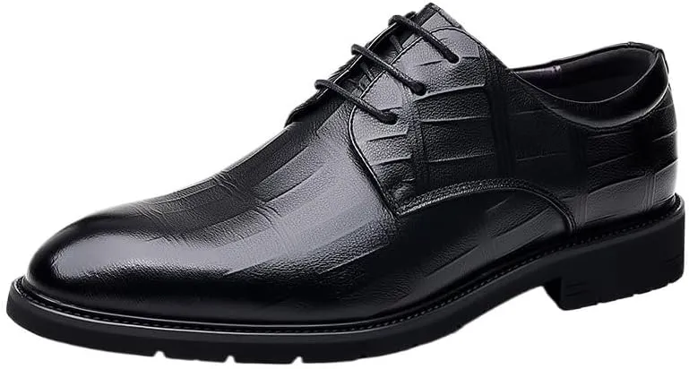 Men Dress Shoes Fashion Lace Up Outdoor Brogue Synthetic Leather Prom Non Slip Anti-Slip Shoe