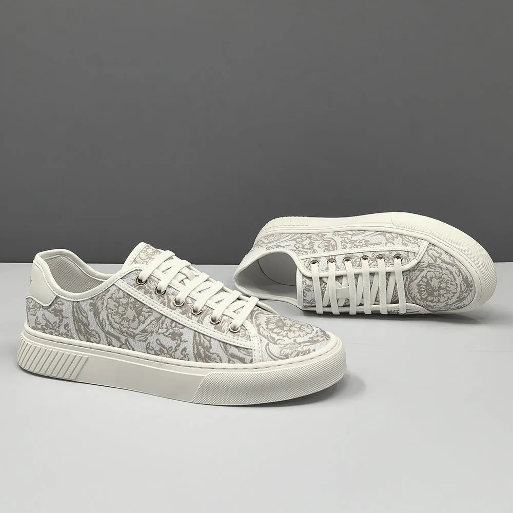 Men Fashion Breathable Slip-on Flat Canvas Shoes