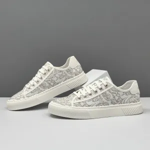 Men Fashion Breathable Slip-on Flat Canvas Shoes