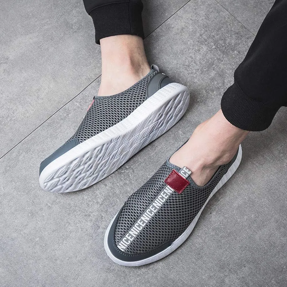 Men Summer Breathable Loafers Fashion Mesh Casual Lightweight Hollow Shoes Comfortable Outdoor Driving Flat Stylish Moccasin