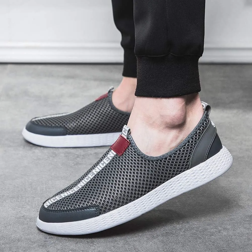 Men Summer Breathable Loafers Fashion Mesh Casual Lightweight Hollow Shoes Comfortable Outdoor Driving Flat Stylish Moccasin