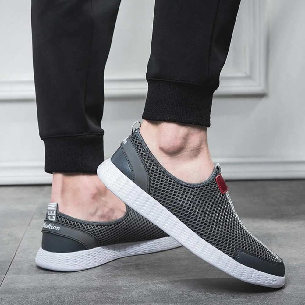 Men Summer Breathable Loafers Fashion Mesh Casual Lightweight Hollow Shoes Comfortable Outdoor Driving Flat Stylish Moccasin